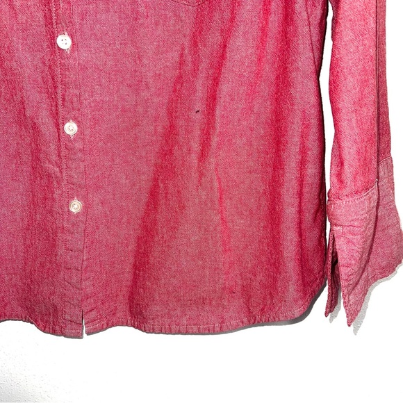 Disney 100% Cotton S.S. Mickey Red Button Down Shirt Xlarge Women’s - Picture 5 of 11